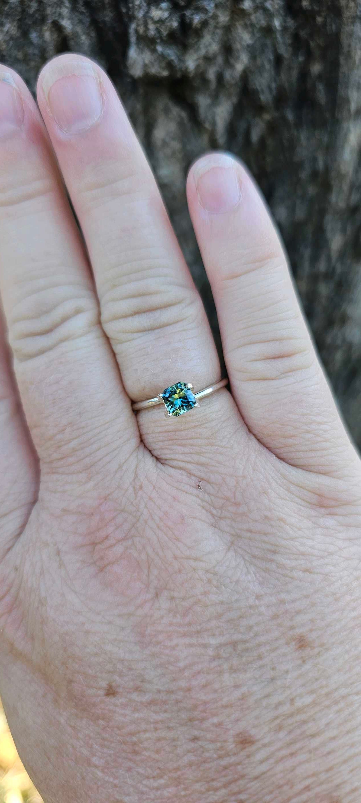 0.72ct Square brilliant parti - Evolution Gemstones