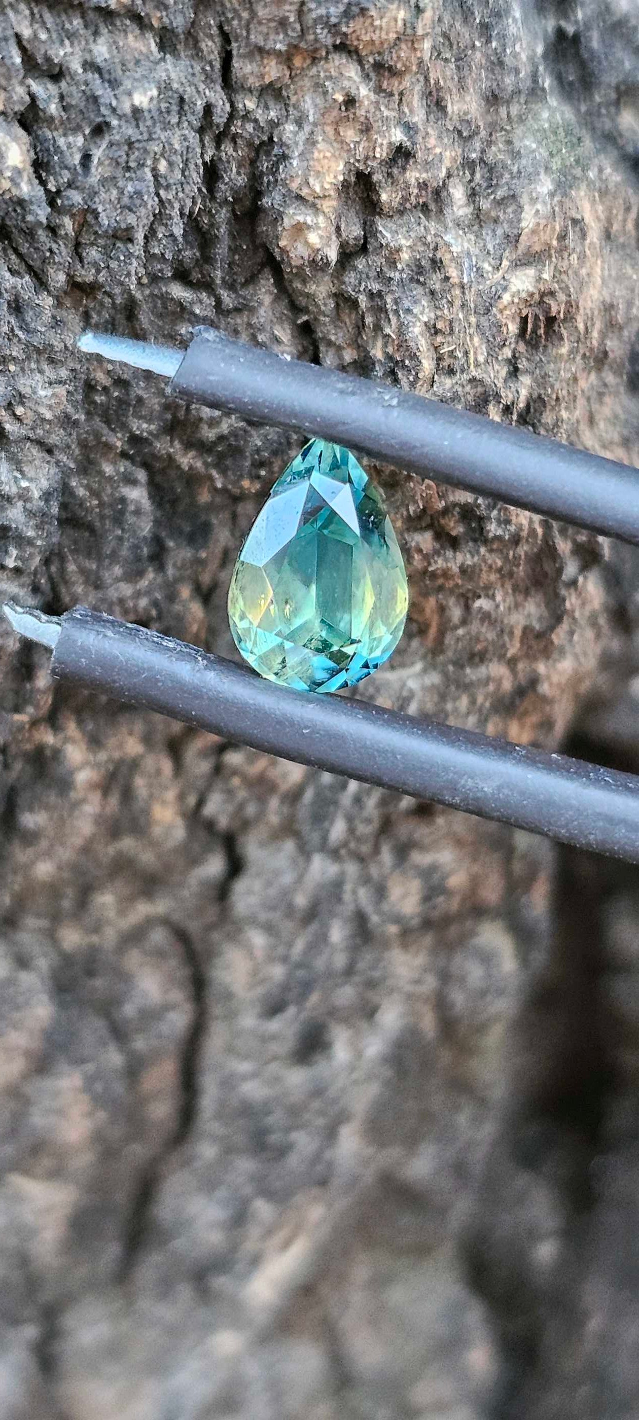 1.155ct Peppery Pear Sapphire - Evolution Gemstones