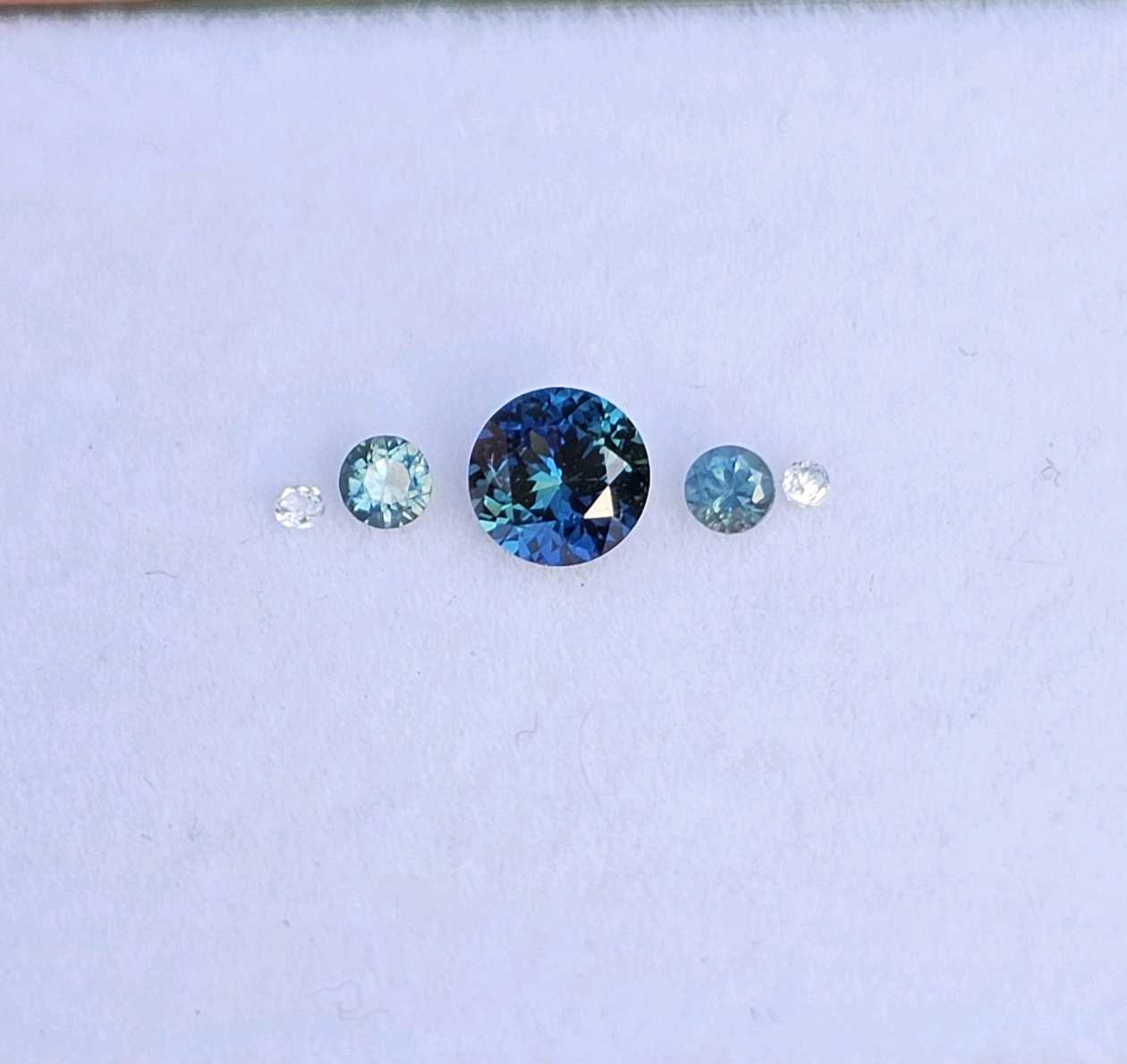 Amelia's blue blossom set π - Evolution Gemstones