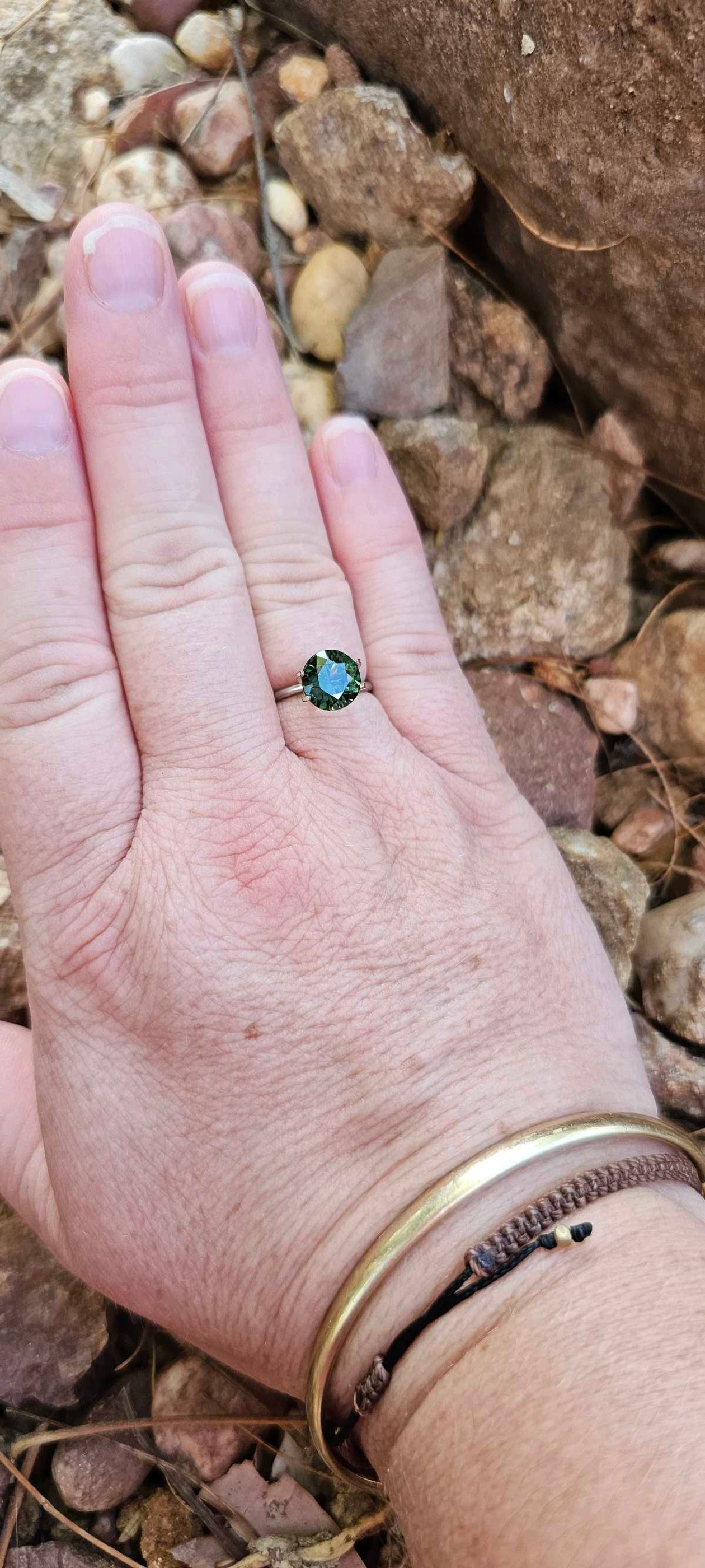 2.89ct Strong Green Australian Sapphire - Evolution Gemstones