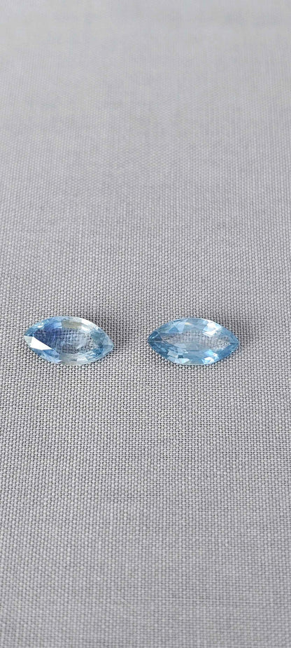 Pale blue Australian marquise sapphire pair 💙 - Evolution Gemstones