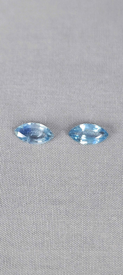 Pale blue Australian marquise sapphire pair 💙 - Evolution Gemstones