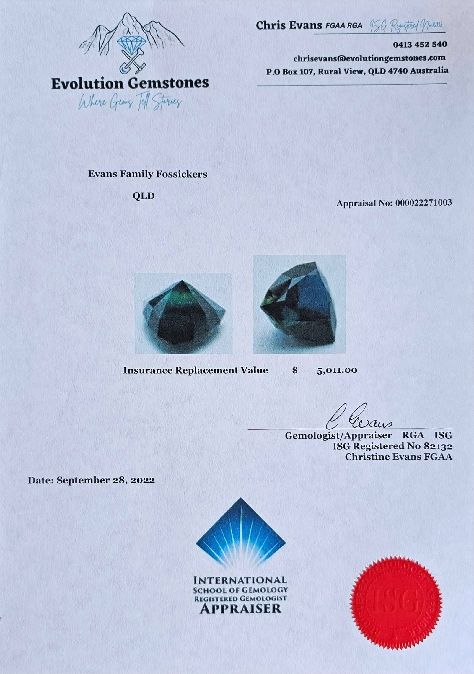 Intensely deep blue sapphire - Evolution Gemstones