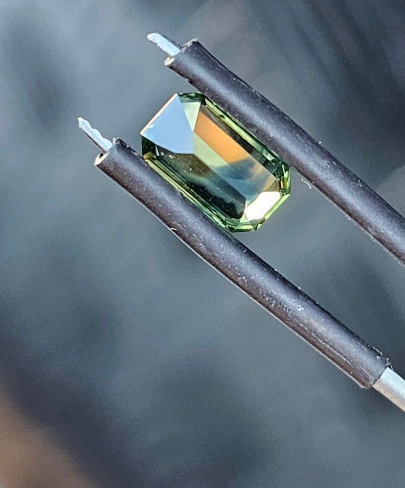 Heated Parti Emerald Cut Sapphire - Evolution Gemstones