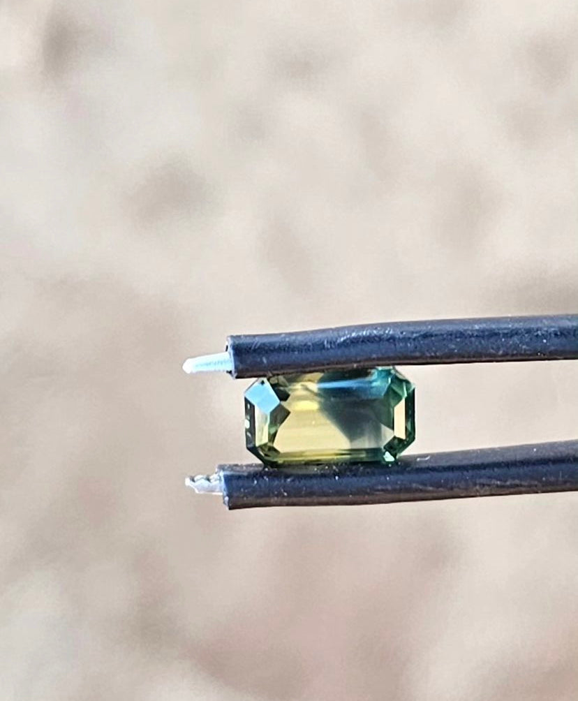 Heated Parti Emerald Cut Sapphire - Evolution Gemstones