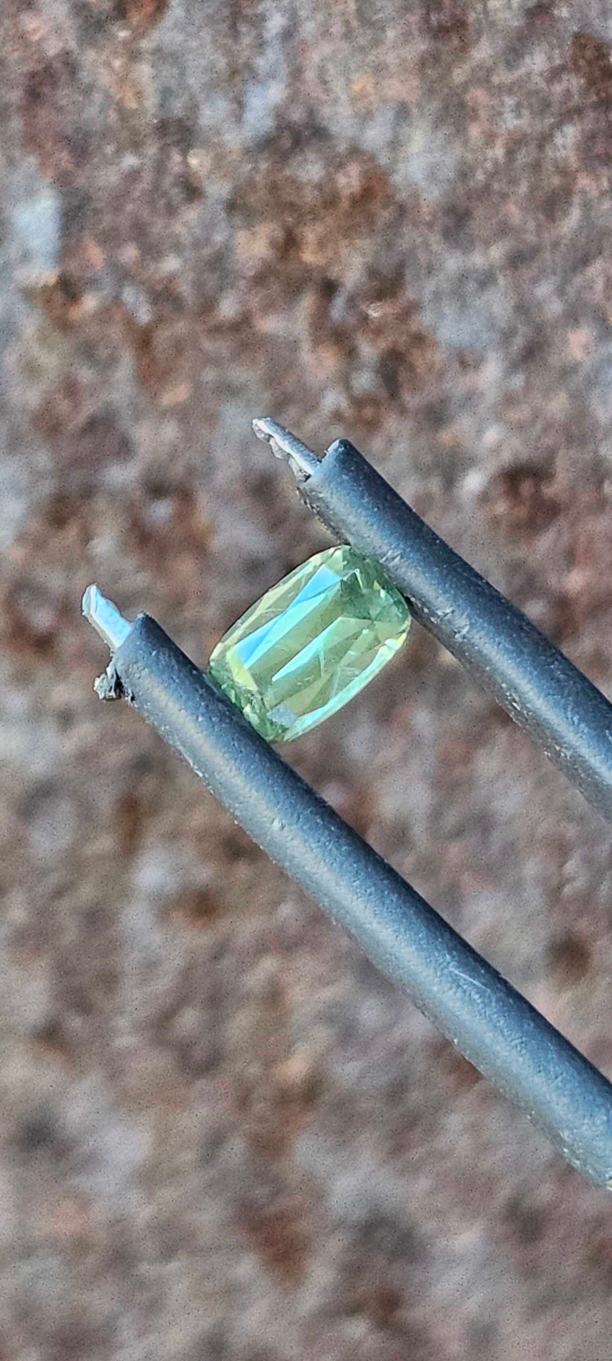 0.560ct Mellow greenish yellow sapphire - Evolution Gemstones