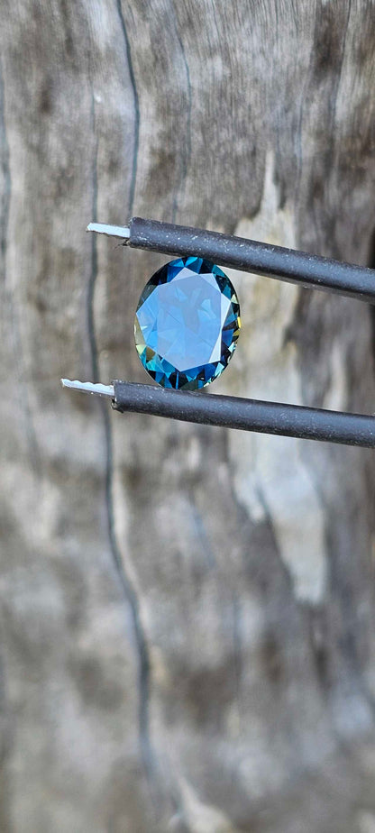 3ct Oval  Parti Sapphire - Evolution Gemstones