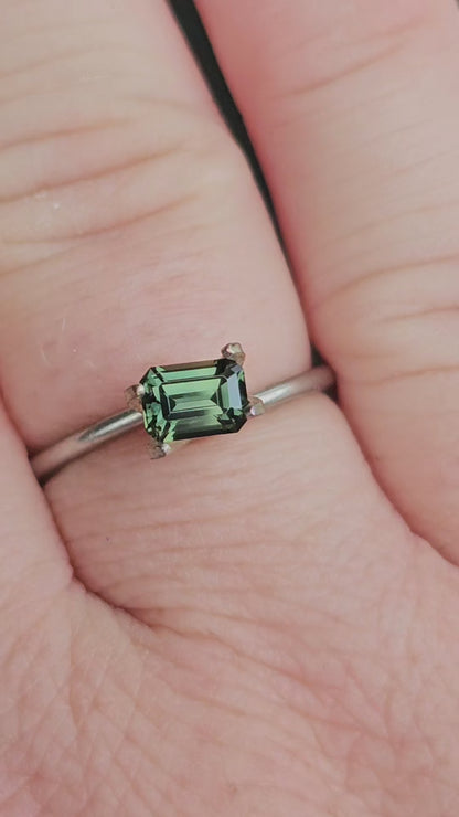 0.78ct forest green sapphire