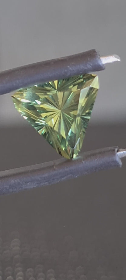 1.8ct Stunning Green Triangle Sapphire