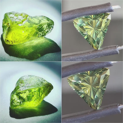 1.8ct Stunning Green Triangle Sapphire