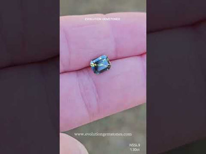 1.30ct Deep Blue & Yellow Parti Sapphire - Strong Colour Separation | Australian Natural