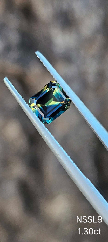 1.30ct Deep Blue & Yellow Parti Sapphire - Strong Colour Separation | Australian Natural