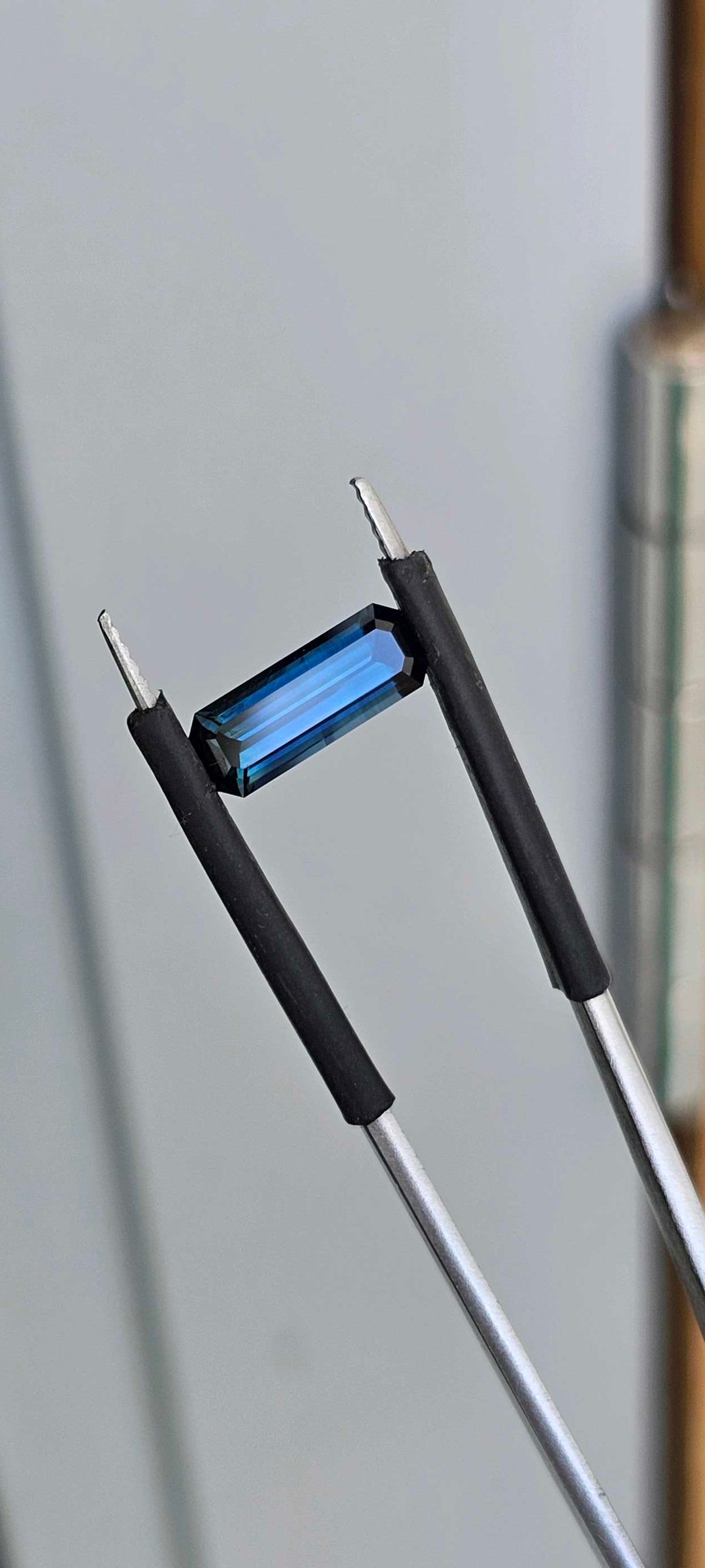 1.560ct Blue Emerald Cut Sapphire