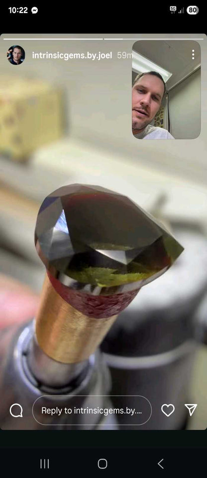 4.1ct forest green pear cut sapphire - Evolution Gemstones